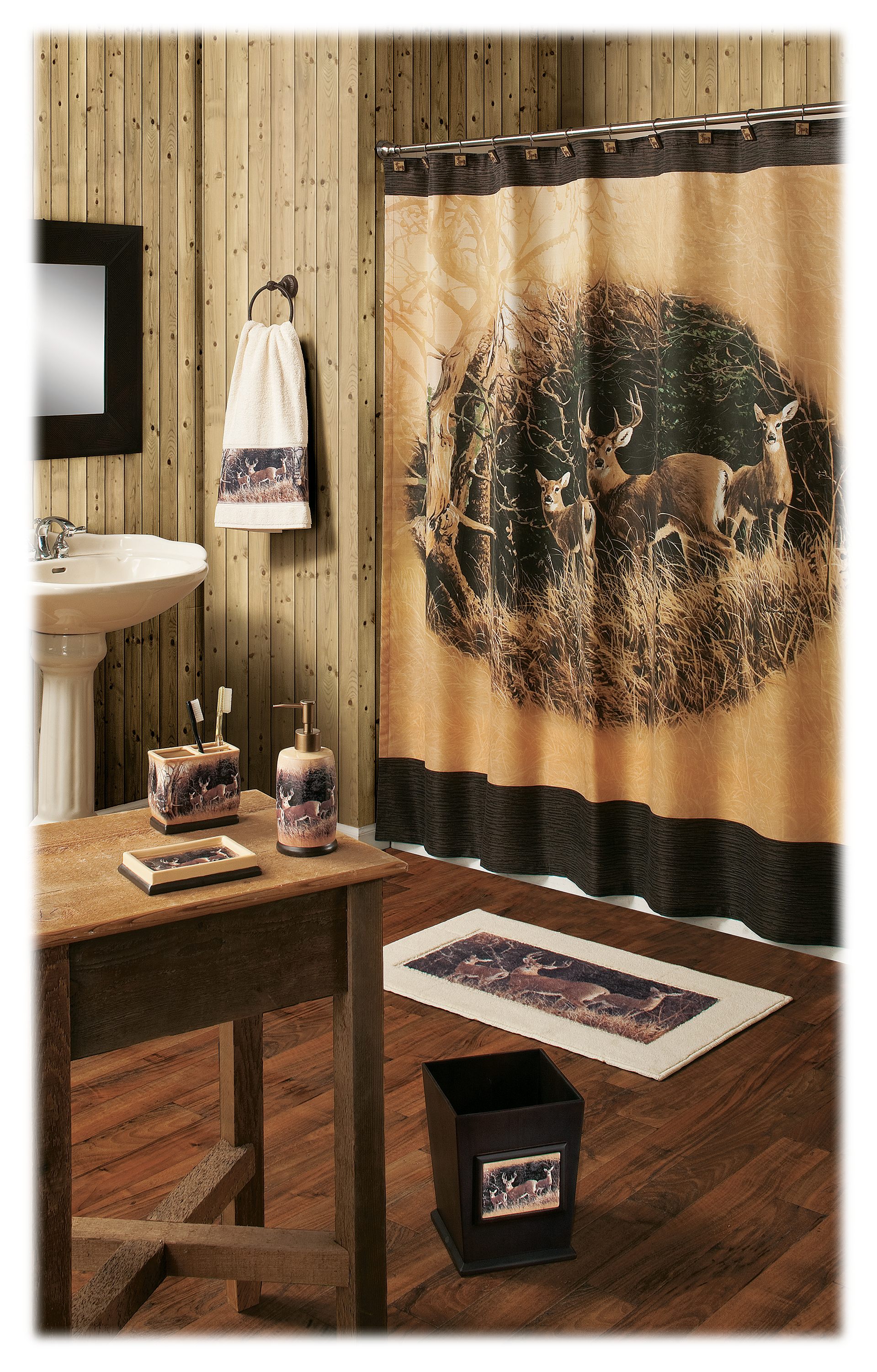 Bacova November Apples Whitetail Collection Shower Curtain Cabela's